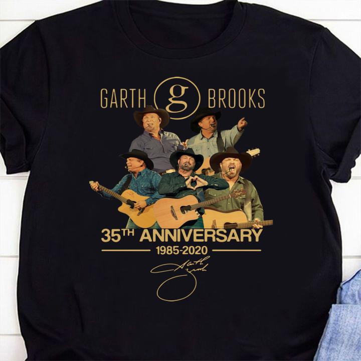 Garth Brooks 35th Anniversary 1985 2020 Signature t-shirt shirt