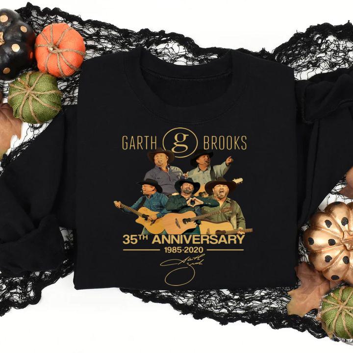Garth Brooks 35th Anniversary 1985 2020 Signature t-shirt sweatshirt