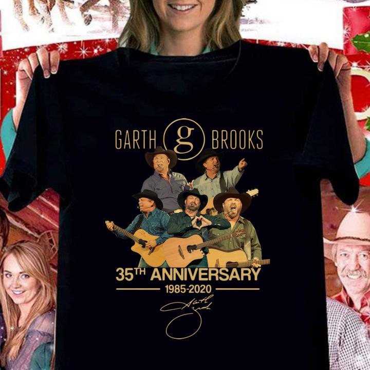 Garth Brooks 35th Anniversary 1985 2020 Signature t-shirt woman shirt