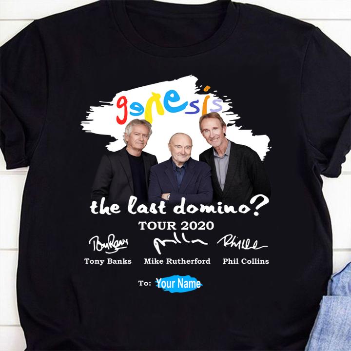 Original Genesis Band Signatures The Last Domino Tour 2020 To Your Name t-shirt shirt