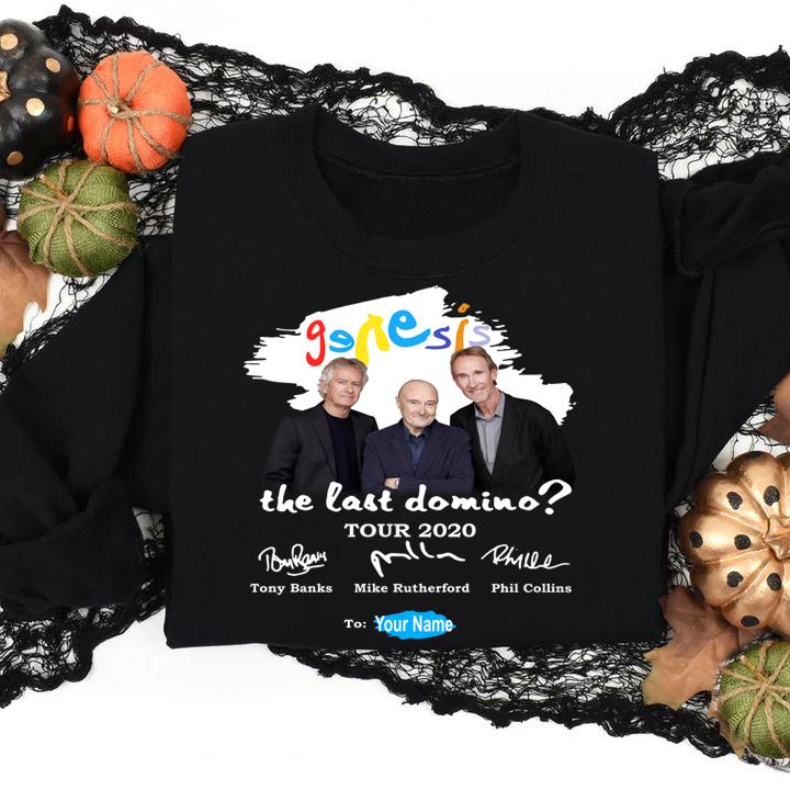 Original Genesis Band Signatures The Last Domino Tour 2020 To Your Name t-shirt sweatshirt