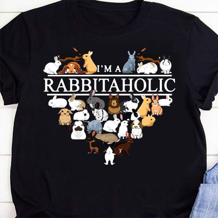 Awesome I'm a rabbitaholic rabbit aholic t-shirt shirt