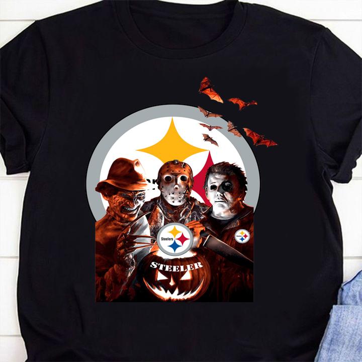 Hot Pittsburgh Steelers Freddy Krueger Jason Voorhees Michael Myer t-shirt shirt