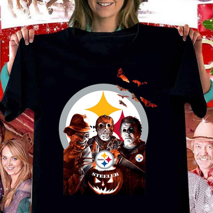 Hot Pittsburgh Steelers Freddy Krueger Jason Voorhees Michael Myer t-shirt woman shirt
