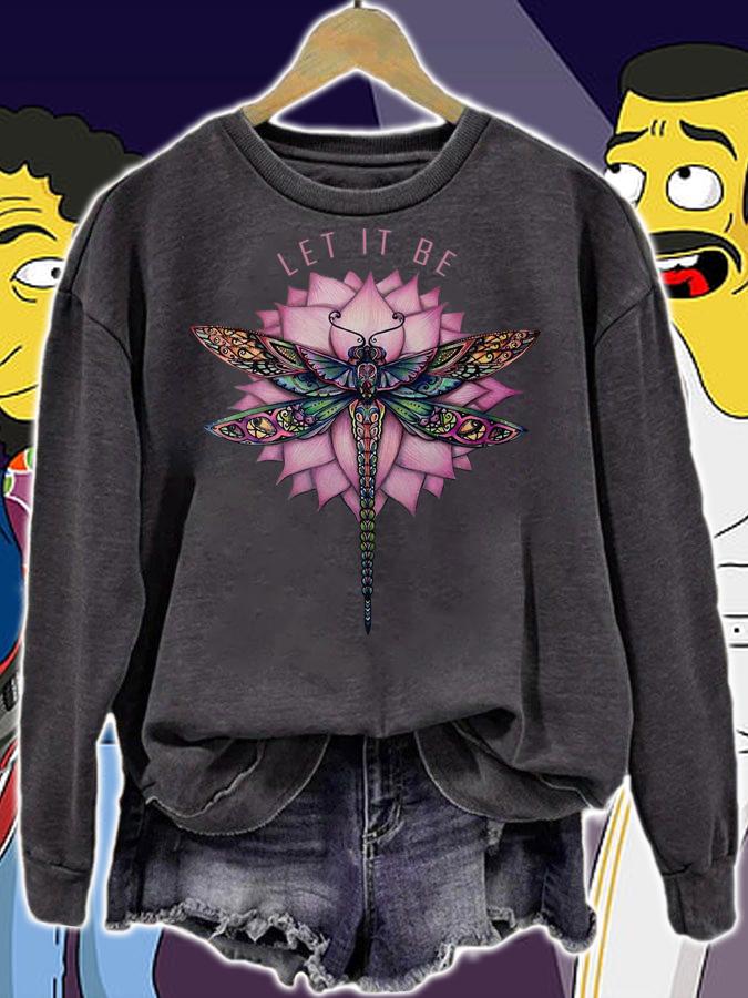 Let It Be Dragonfly Lotus t-shirt sweatshirt