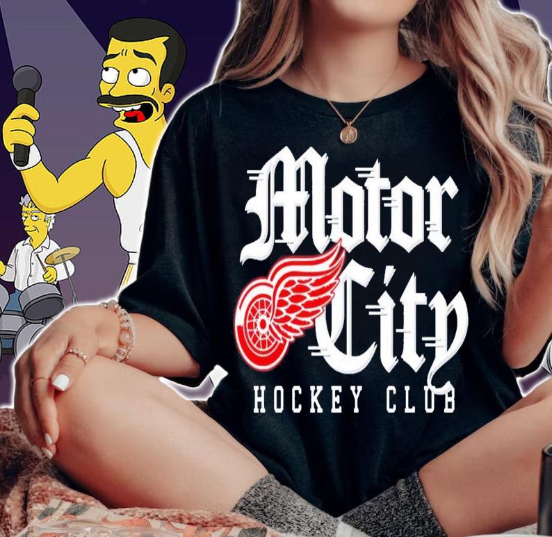 Detroit Red Wings motor city hockey club t-shirt woman shirt