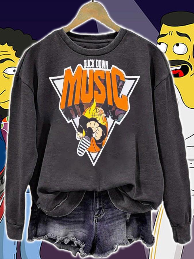 Duck down music t-shirt sweatshirt