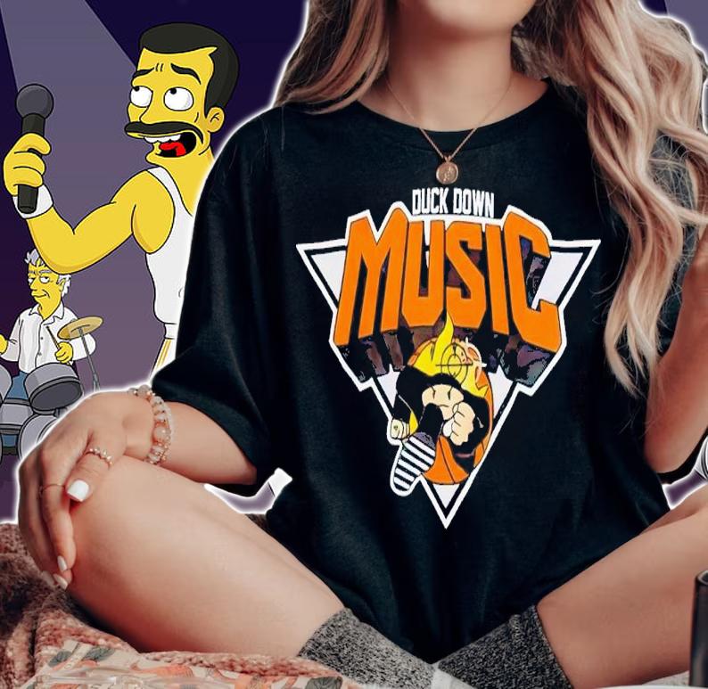 Duck down music t-shirt woman shirt