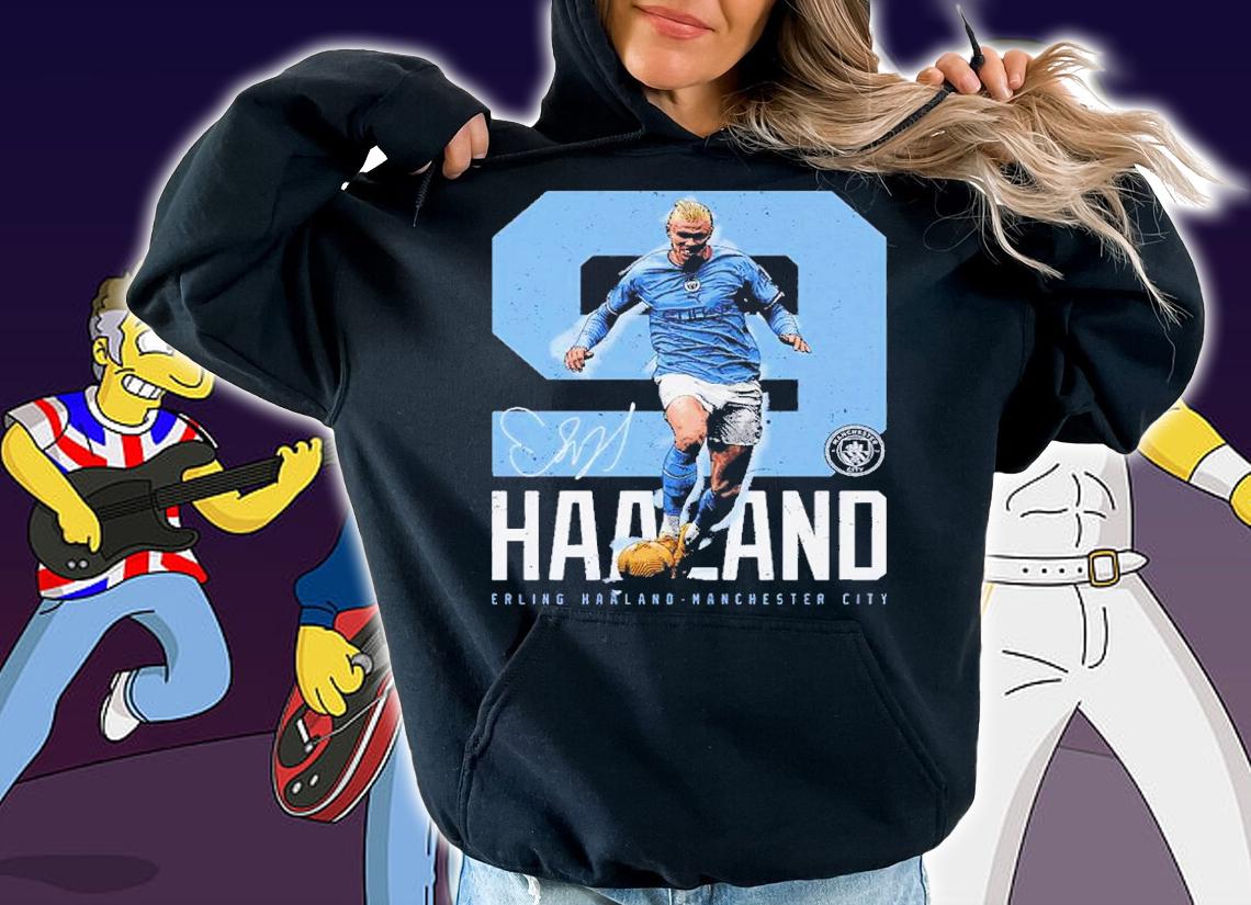 Erling Haaland Manchester City Bold Number League t-shirt hoodie