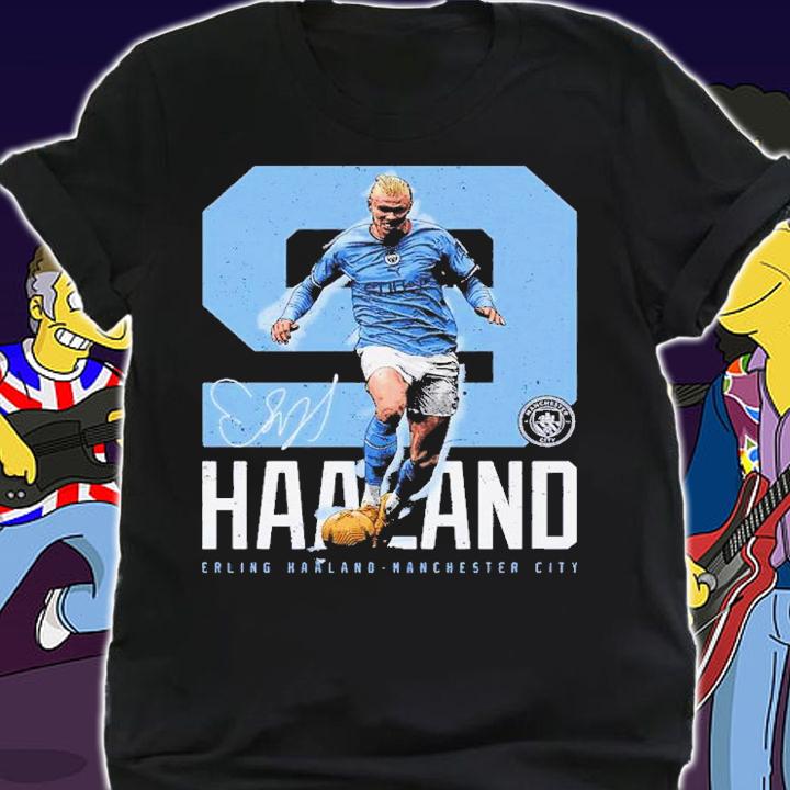 Erling Haaland Manchester City Bold Number League t-shirt shirt
