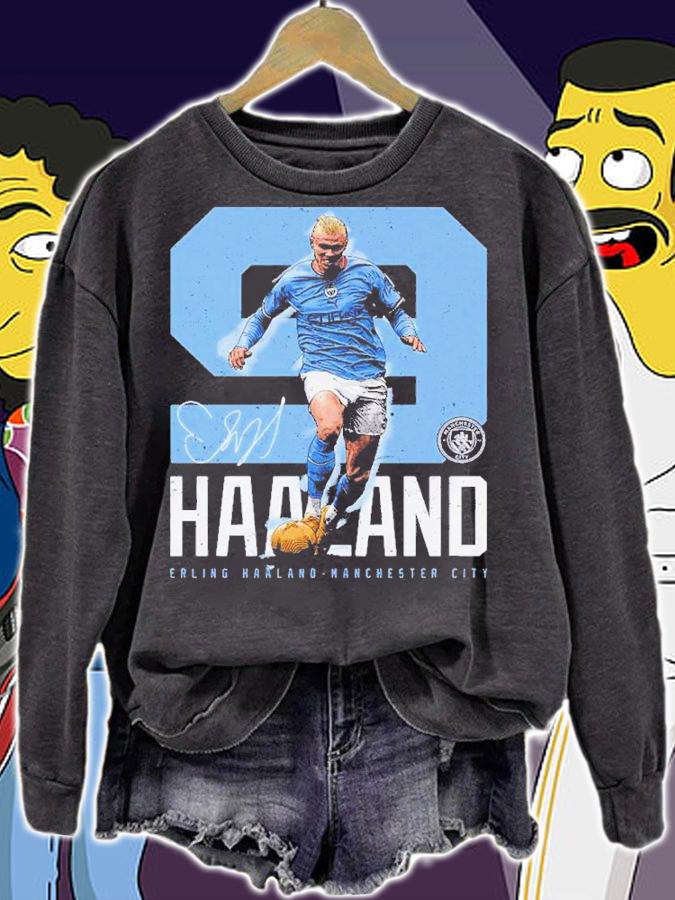 Erling Haaland Manchester City Bold Number League t-shirt sweatshirt