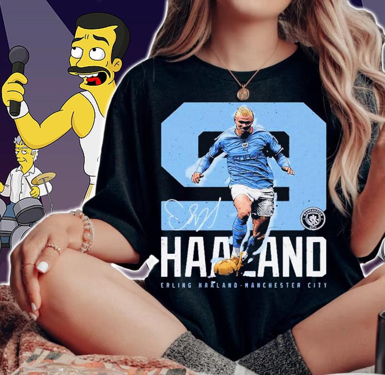 Erling Haaland Manchester City Bold Number League t-shirt woman shirt