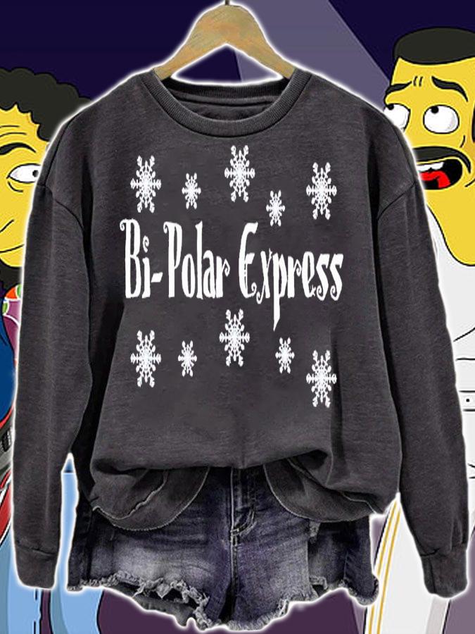 Bi-Polar Express Funny Ugly Christmas shirt t-shirt sweatshirt