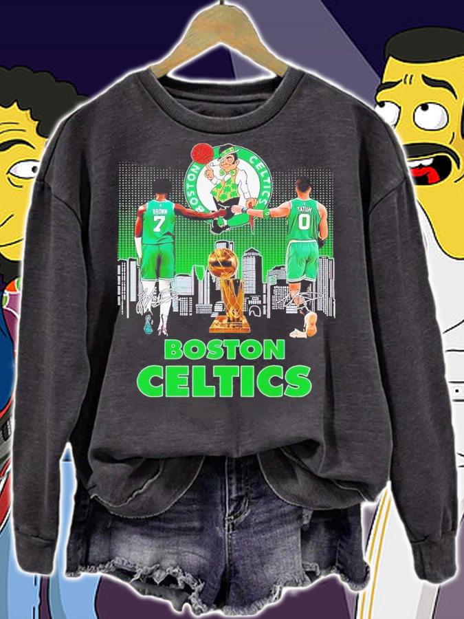 Boston Celtics Jaylen Brown Jayson Tatum signaturees shirt t-shirt sweatshirt