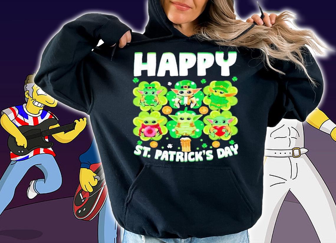 Baby Yoda Happy St Patrick's Day shirt t-shirt hoodie