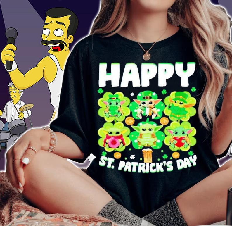 Baby Yoda Happy St Patrick's Day shirt t-shirt woman shirt