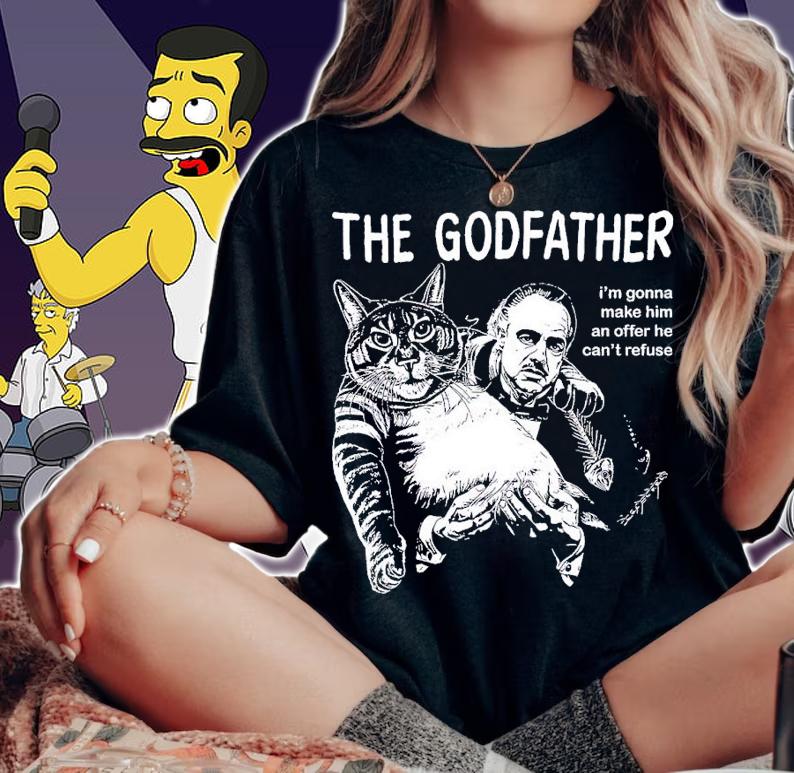 Cat The Godfather Normal Film shirt t-shirt woman shirt