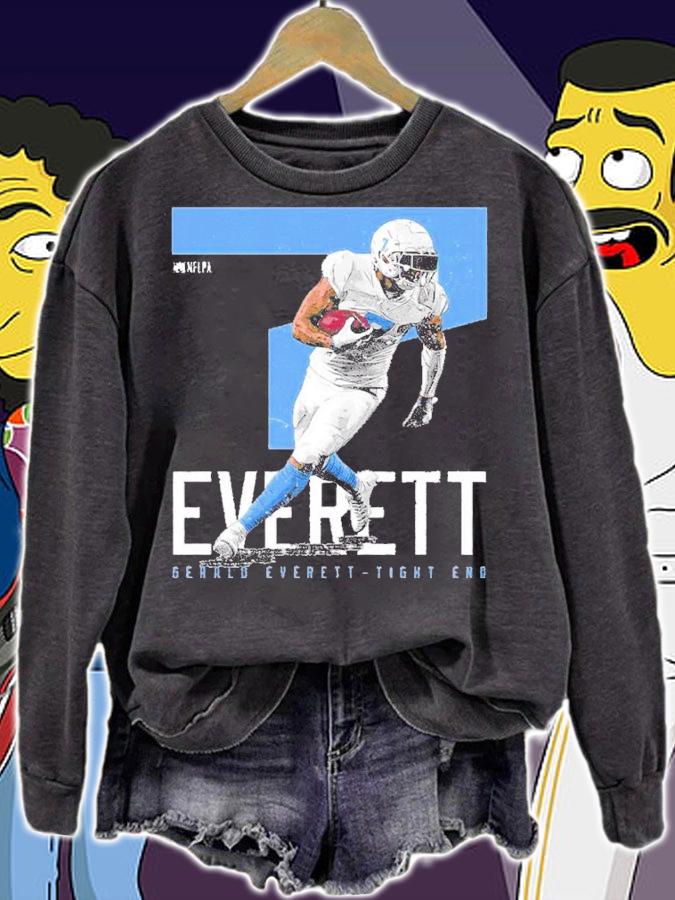 Gerald Everett Los Angeles C Bold Number Football Shirt t-shirt sweatshirt