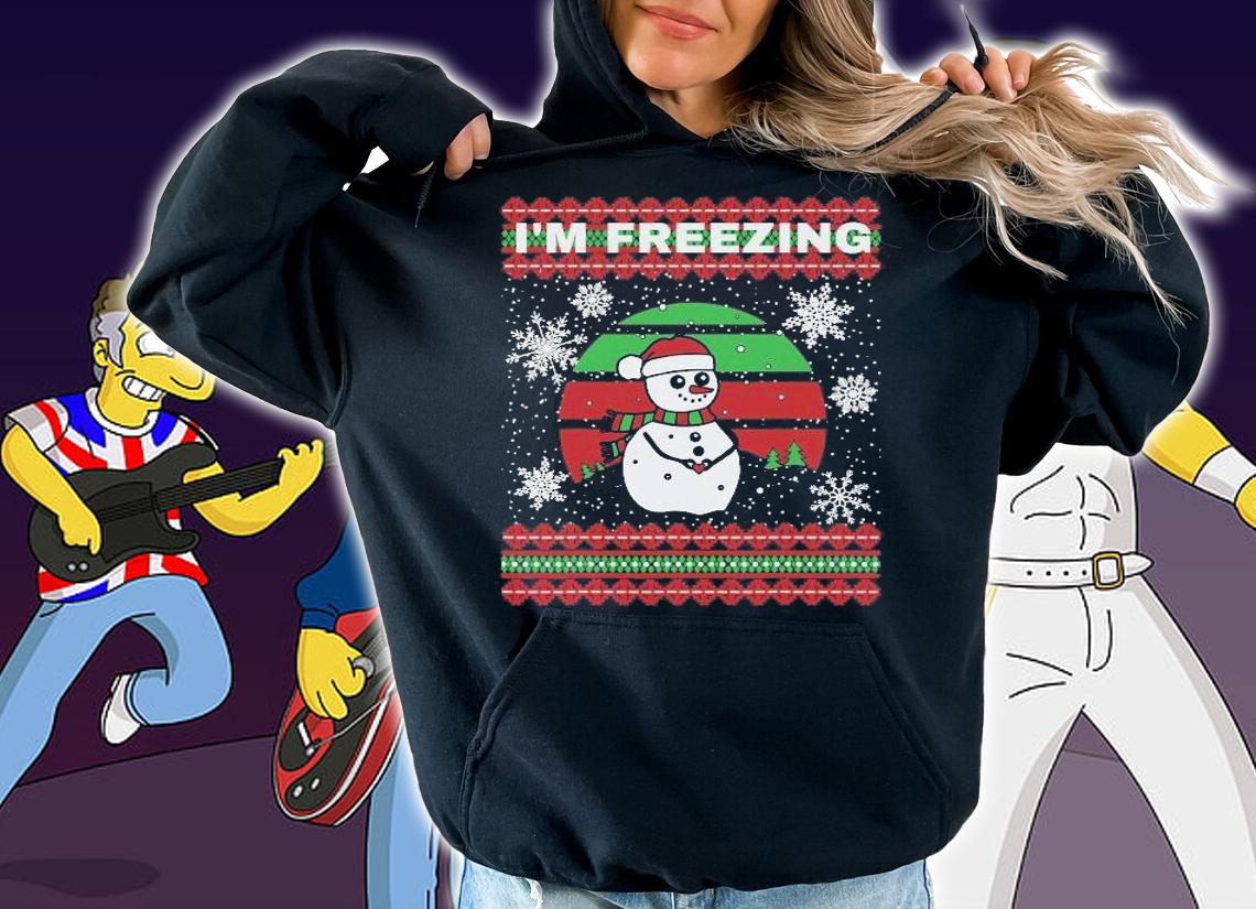 Im Freezing Funny Snowman Ugly Sweater Christmas T-shirt t-shirt hoodie