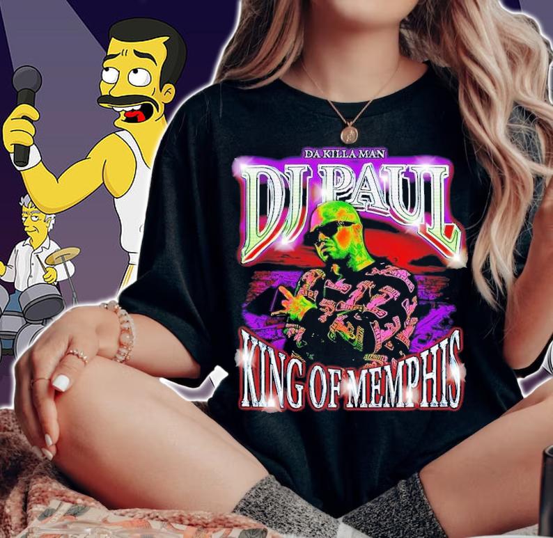Men's DJ Paul King Of Memphis shirt t-shirt woman shirt
