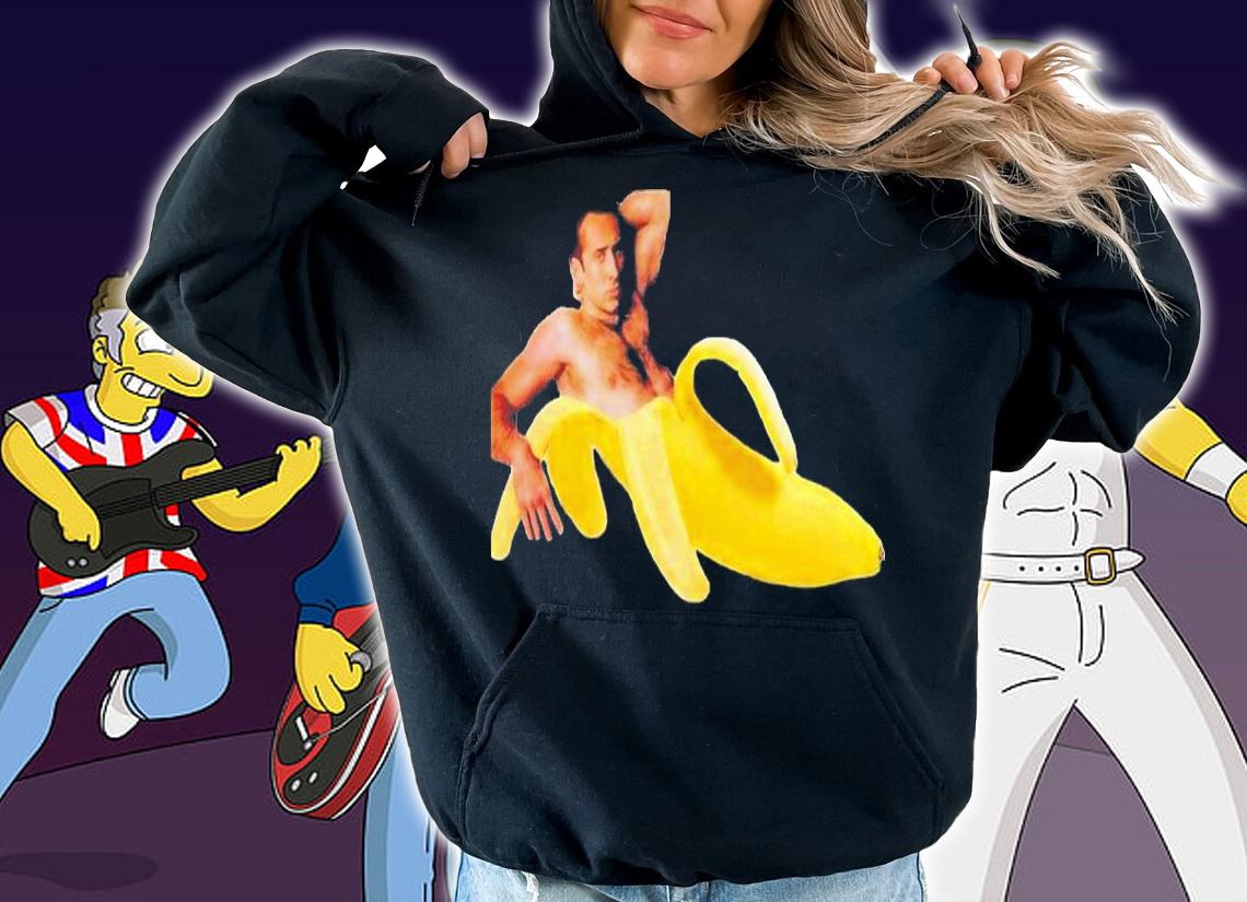 Nicolas Cage In A Banana Shirt t-shirt hoodie