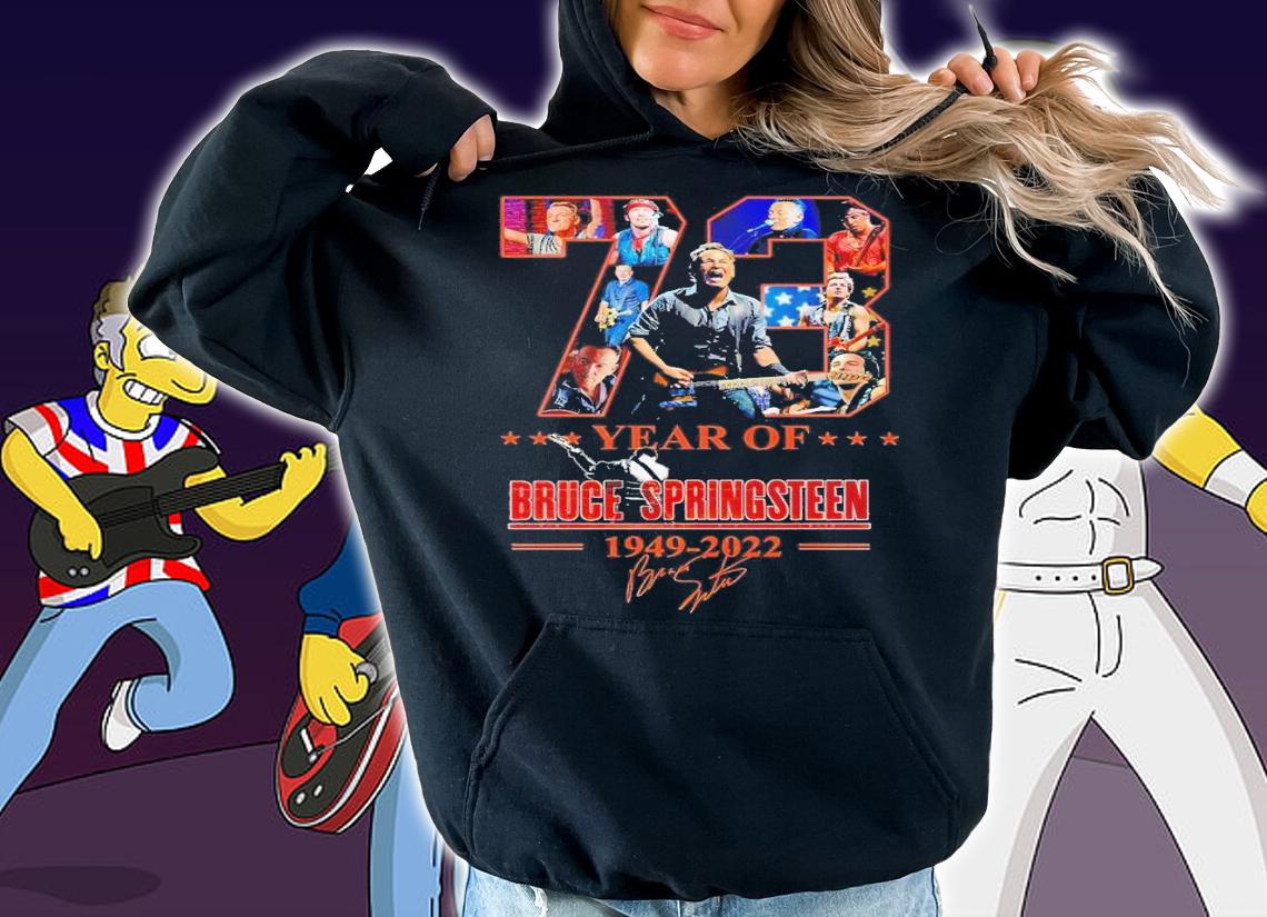 73 year of Bruce Springsteen 1949 2022 signature shirt t-shirt hoodie