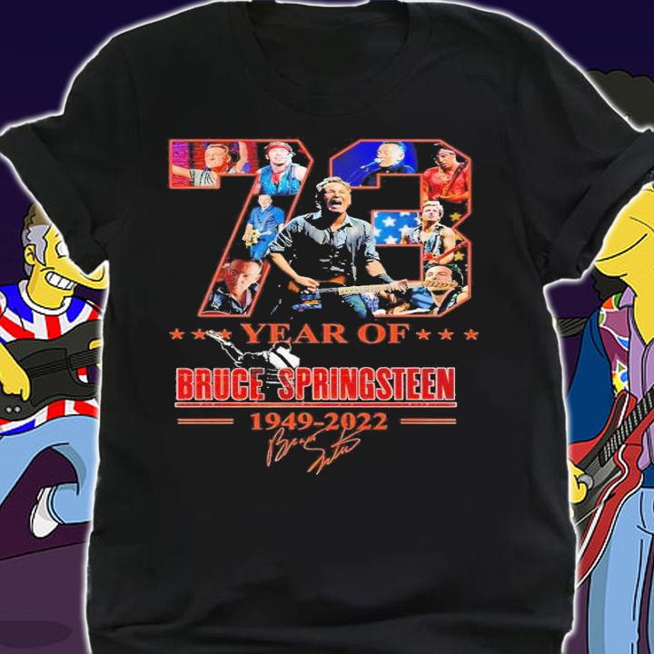 73 year of Bruce Springsteen 1949 2022 signature shirt t-shirt shirt