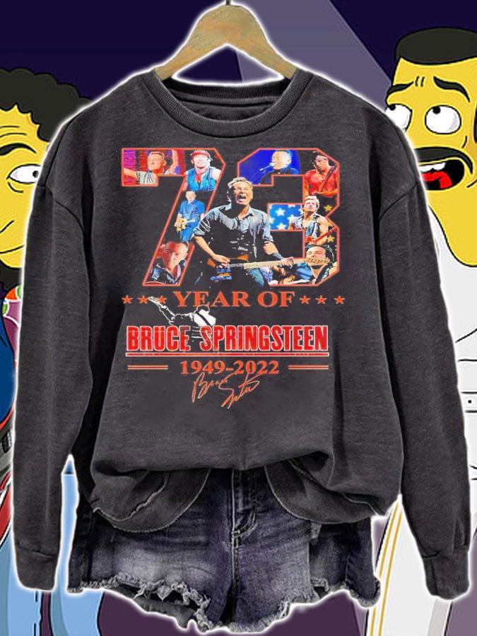 73 year of Bruce Springsteen 1949 2022 signature shirt t-shirt sweatshirt