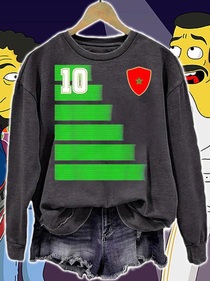 Moroccan Football Morocco Soccer Jersey Retro 10 Morocco shirt t-shirt