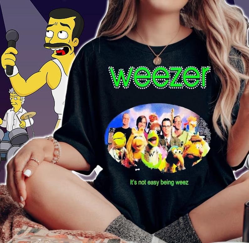 Muppets weezer its not easy being weez shirt t-shirt