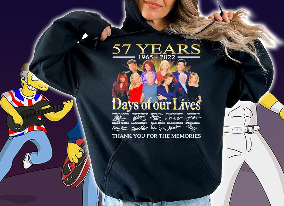 57 Years 1965-2022 Days Of Our Lives Signature Thank You For The Memories Shirt t-shirt