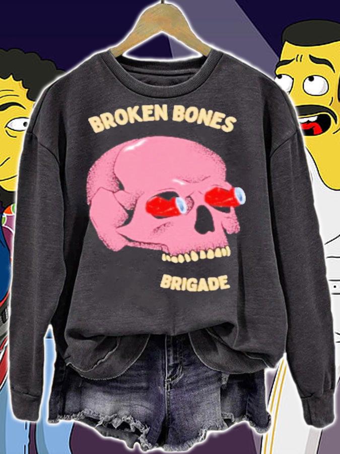 Broken bones brigade skate and beer shirt t-shirt