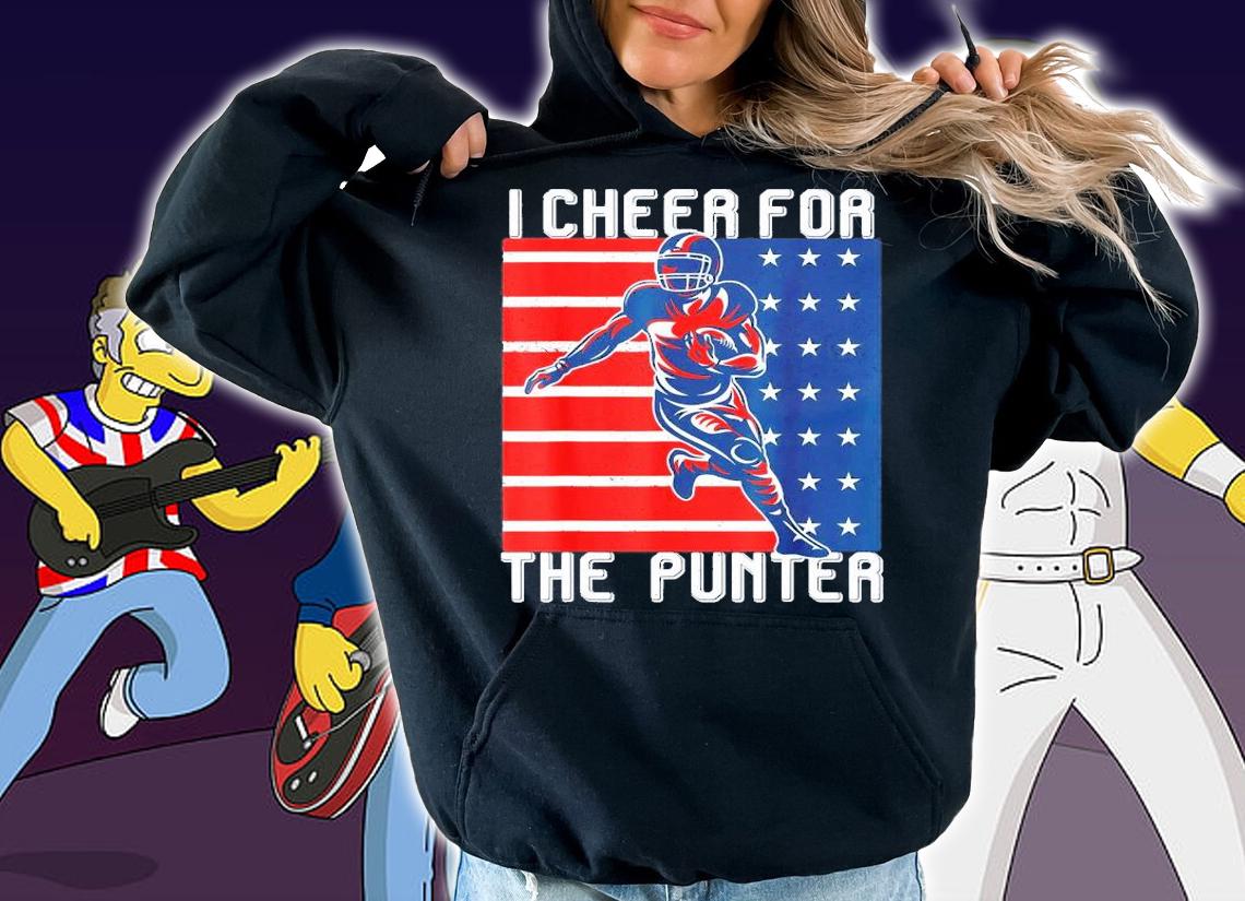 I Cheer For The Punter US Flag T-Shirt t-shirt