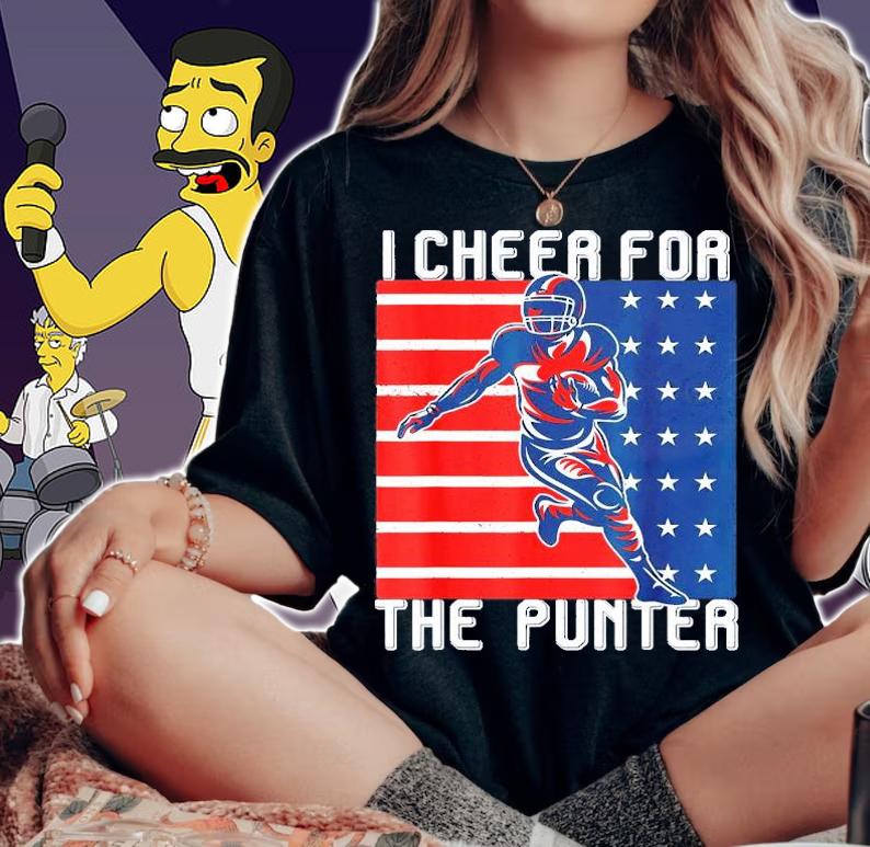 I Cheer For The Punter US Flag T-Shirt t-shirt