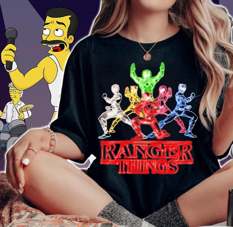 Power Rangers Neon Ranger Things shirt t-shirt