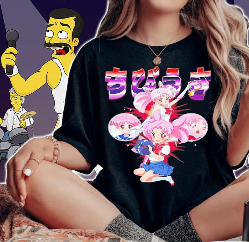 Sailor Chibi Moon Anime Sailor Moon 90s Vintage T-Shirt t-shirt woman shirt