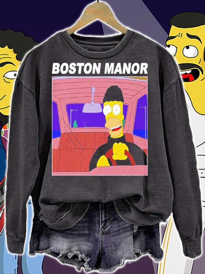 Boston Manor Homer Simpson Stealing Car Shirt t-shirt