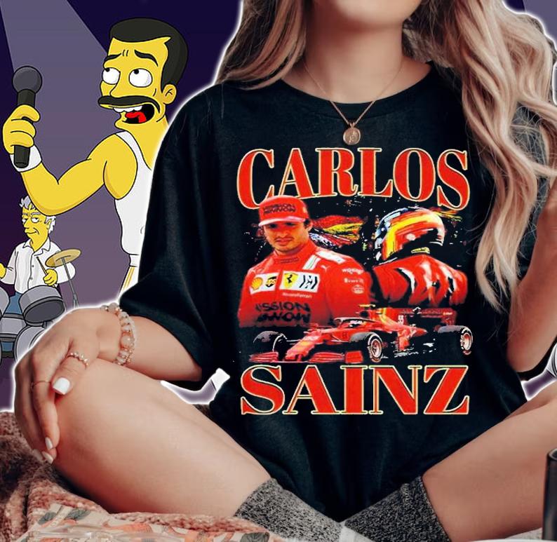 Carlos Sainz Formula 1 Racing Team Ferrari shirt t-shirt woman shirt