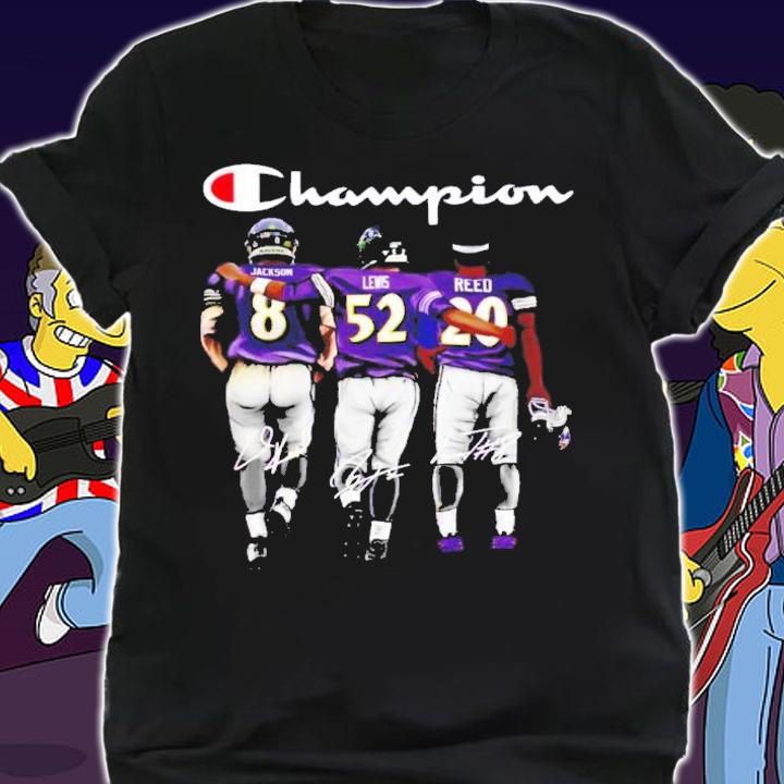 Champion Jackson Lewis And Reed Baltimore Ravens Signatures Shirt t-shirt shirt