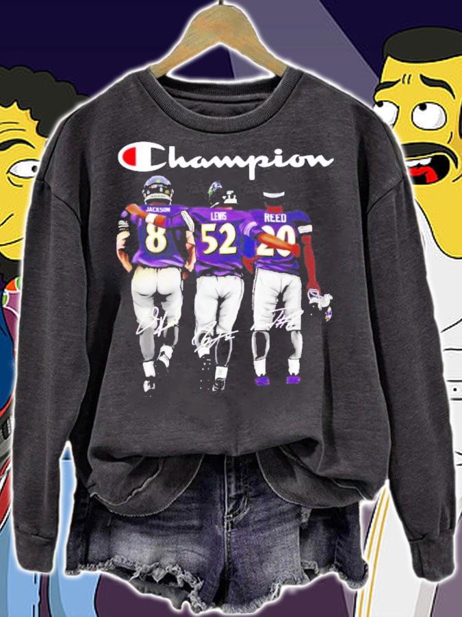 Champion Jackson Lewis And Reed Baltimore Ravens Signatures Shirt t-shirt sweatshirt