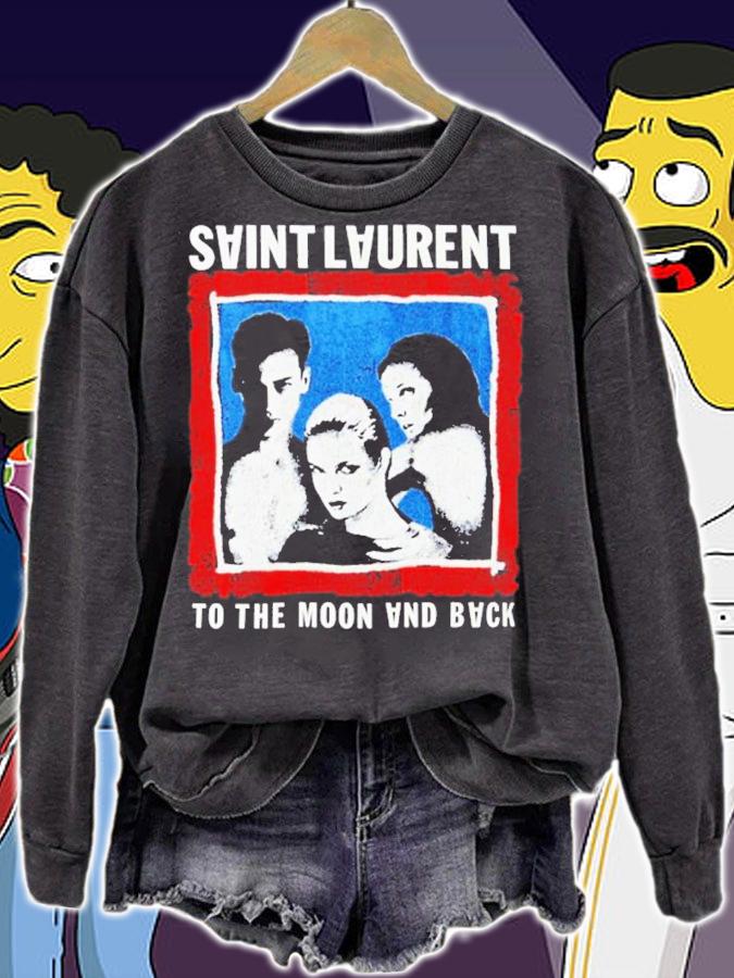 Saint Laurent To The Moon And Back Shirt t-shirt sweatshirt