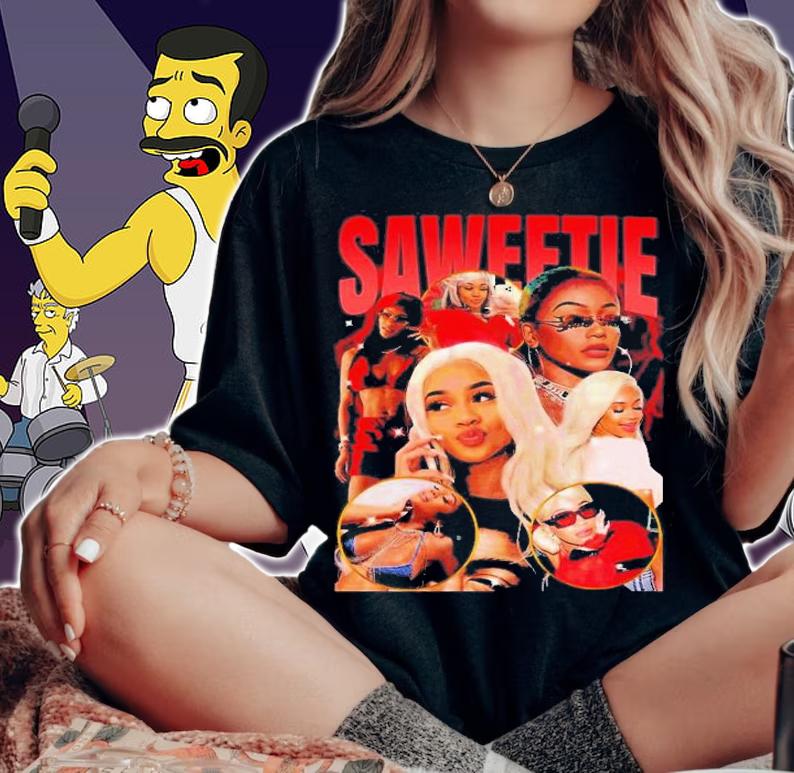 Saweetie Rapper Vintage 90s T-Shirt t-shirt