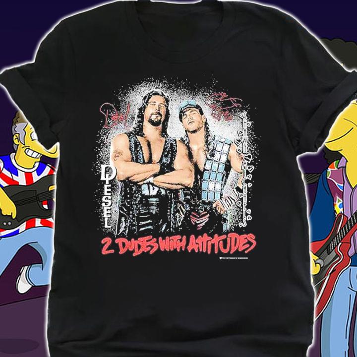 Shawn Michaels and Diesel 2 Dudes With Attitudes Graphic shirt t-shirt shirt