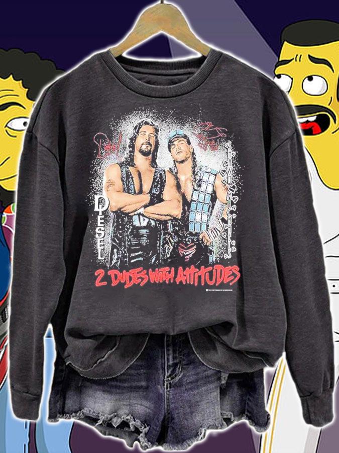 Shawn Michaels and Diesel 2 Dudes With Attitudes Graphic shirt t-shirt sweatshirt