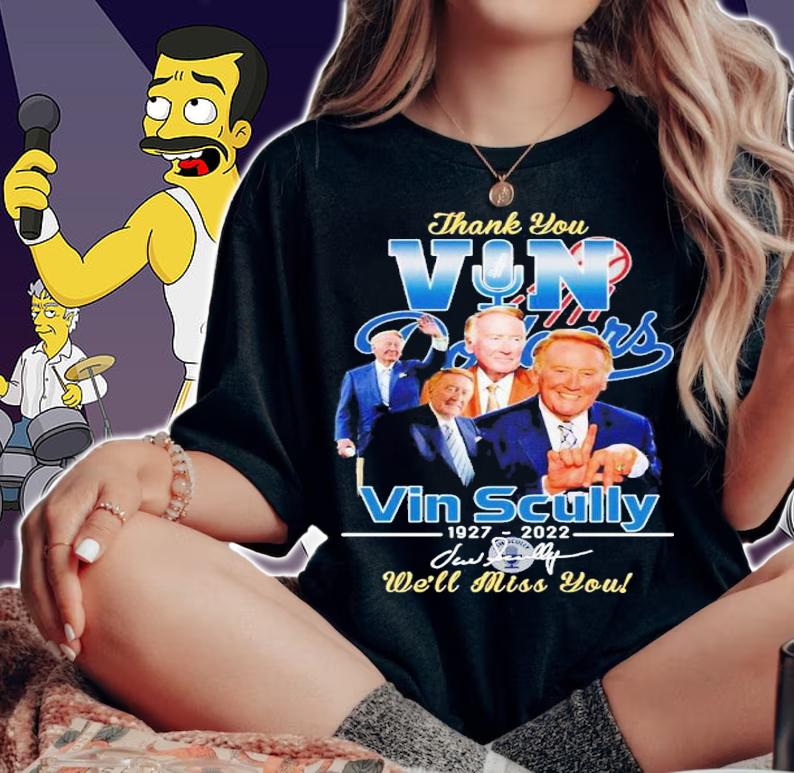 Thank you Vin Scully 1927 2022 we'll miss you signature shirt t-shirt woman shirt