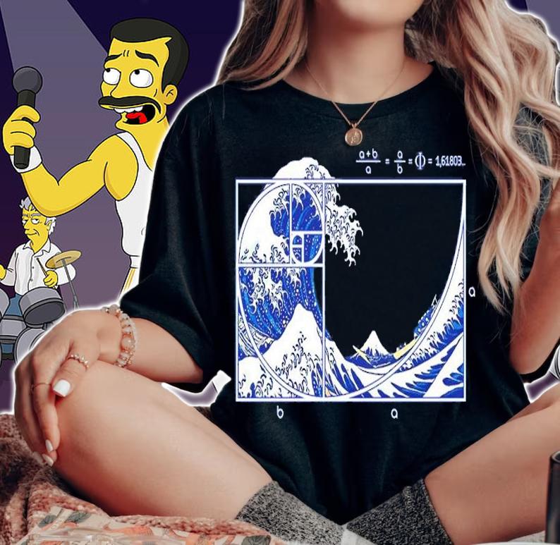 The Great Fibonacci Wave shirt t-shirt woman shirt
