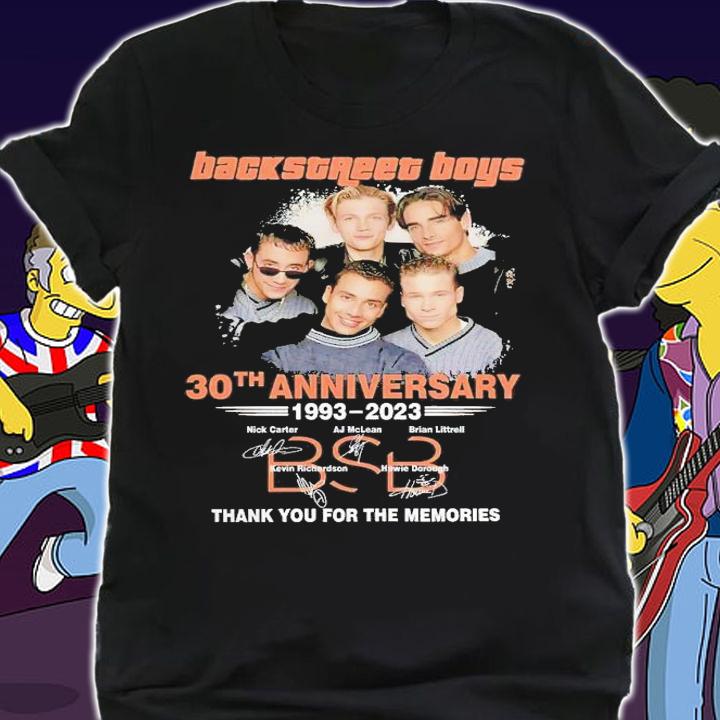Vintage Backstreet Boy 30th Anniversary 1993-2023 Thank You For The Memories Shirt t-shirt