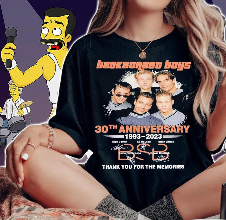 Vintage Backstreet Boy 30th Anniversary 1993-2023 Thank You For The Memories Shirt t-shirt