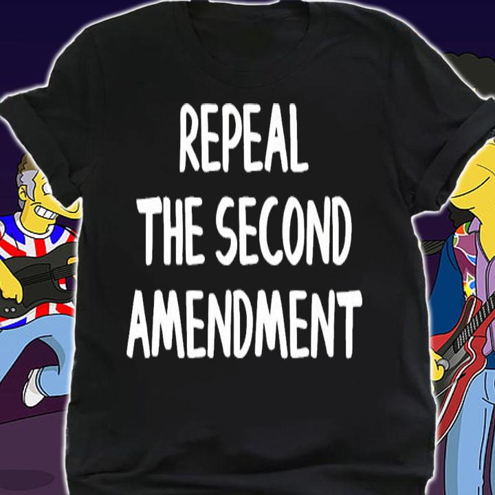 David Macfarlane Wearing Repeal The Second Amendment T-Shirt t-shirt