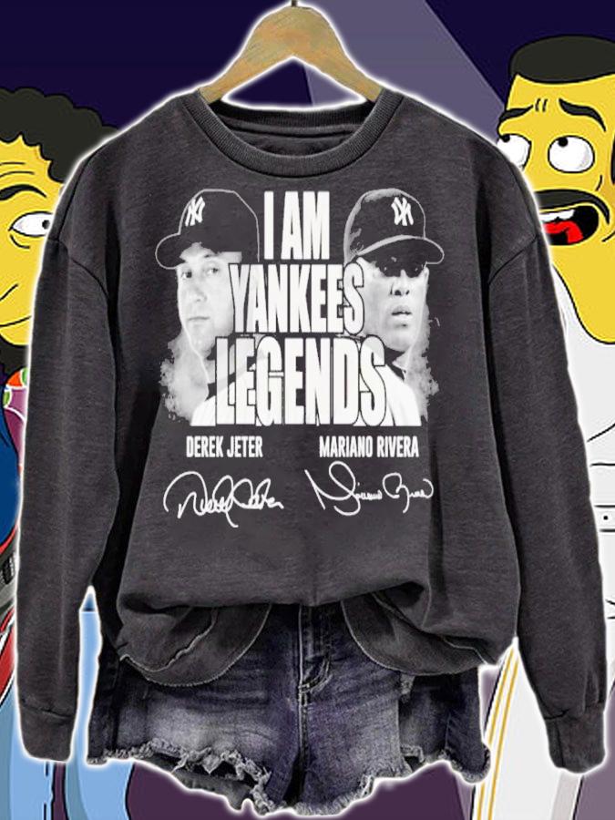 Derek Jeter and Mariano Rivera I am Yankees Legends signatures shirt t-shirt sweatshirt